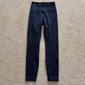 Lululemon Leggings Align High-Rise Pant 25" Womens Size 4 Blue Elastic Waist